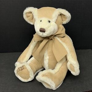 Bath & Body Works Faux Suede Shearling Plush Christmas Gingerbread Teddy Bear 9"